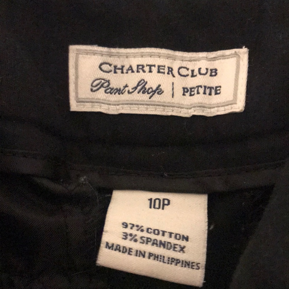 Charter Club size 10 petite Black Dress Pants - Picture 2 of 5